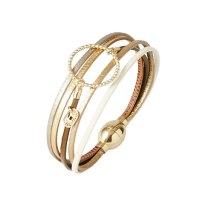 Bracelet FlowersForZoé ANNABELLE My Way  en cuir et acier