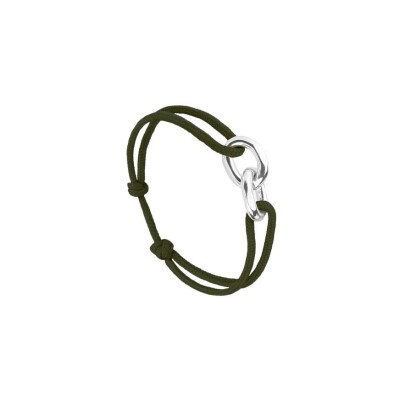 Bracelet sur cordon Le Vent à la Française Union en plaqué argent, 22mm