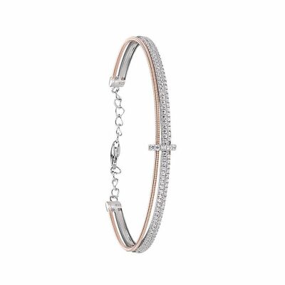 Bracelet Jourdan Bijoux Adagio en argent, plaqué or rose