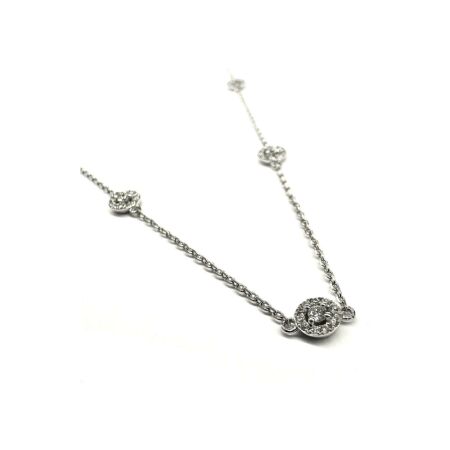 Collier Isabelle Barrier en or blanc et diamants de 0.35ct