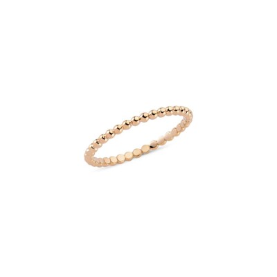 Bague perlée en or rose