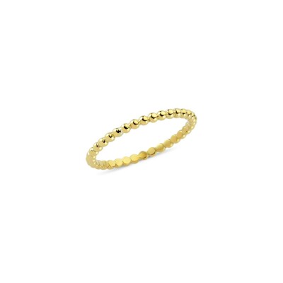 Bague perlée en or jaune
