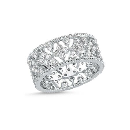 Bague Isabelle Barrier en or blanc et diamants de 1.47cts, taille 51