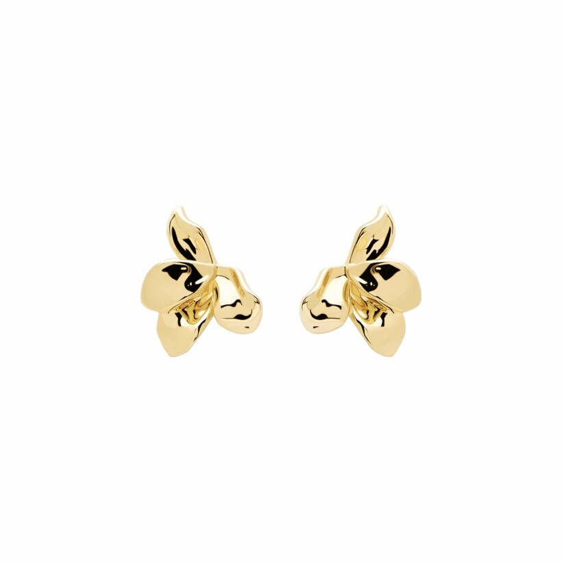 Boucles d'oreilles PDPaola Blossom Narcise Gold en argent doré