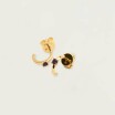 Boucles d'oreilles PDPaola Cavalier Garnet Luxury en argent doré et oxydes de zirconium, 10mm
