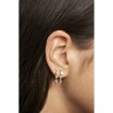 Boucles d'oreilles PDPaola Cavalier Joanne en argent doré et oxydes de zirconium, 40mm