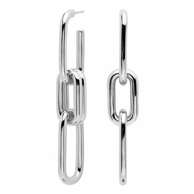 Boucles d'oreilles PDPaola Daze Muze Silver en métal argenté, 55mm