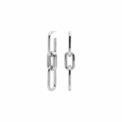 Boucles d'oreilles PDPaola Daze Muze Silver en métal argenté, 55mm