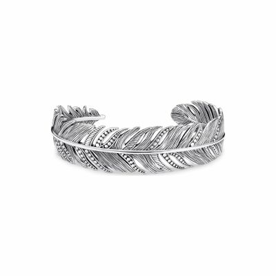 Bracelet Thomas Sabo Rebel At Heart Jonc Plume en argent, 17cm