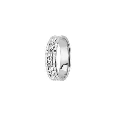 Alliance Les Essentielles en platine et or blanc, largeur 4.8mm