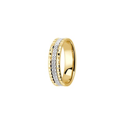 Alliance Les Essentielles en or jaune et or blanc, largeur 4.8mm