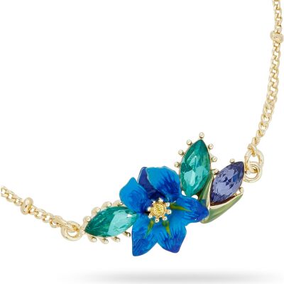 Bracelet Les Néréides Les Iris de Vincent en laiton doré à l'or fin, émail et verre