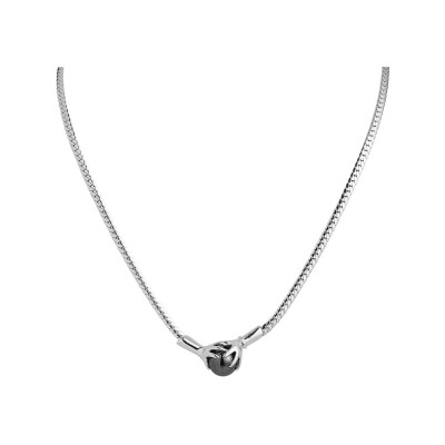 Collier Jourdan Bijoux Helice en argent et hématite