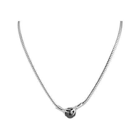 Collier Jourdan Bijoux Helice en argent et hématite