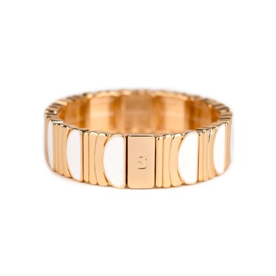 Bracelet Simone à Bordeaux Arti Blanc en métal doré émaillé