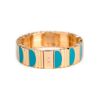 Bracelet Simone à Bordeaux Arti Turquoise en métal doré émaillé
