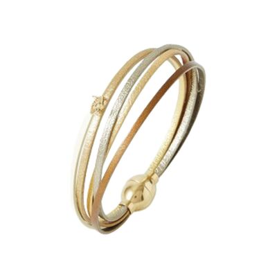 Bracelet FlowersForZoé ARTISTE My Way  en cuir et acier