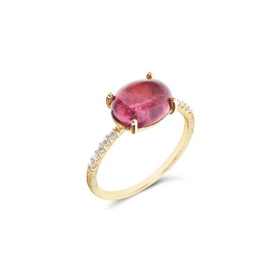 Bague Nanis Dancing Tourmalines en or jaune, diamants et tourmaline