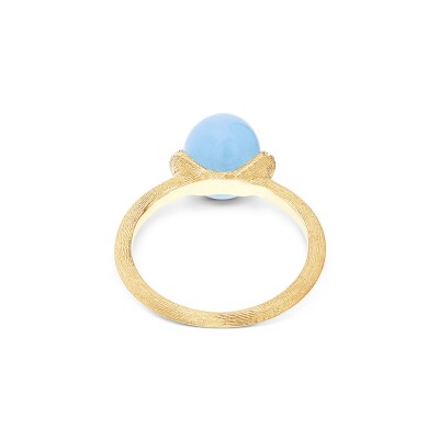 Bague Nanis Dancing Azure en or jaune, diamants et aigue-marine
