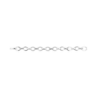Bracelet en argent rhodié et oxyde de zirconium