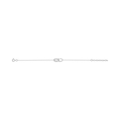 Bracelet en argent rhodié et oxyde de zirconium