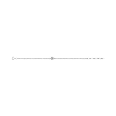 Bracelet en argent rhodié et oxyde de zirconium