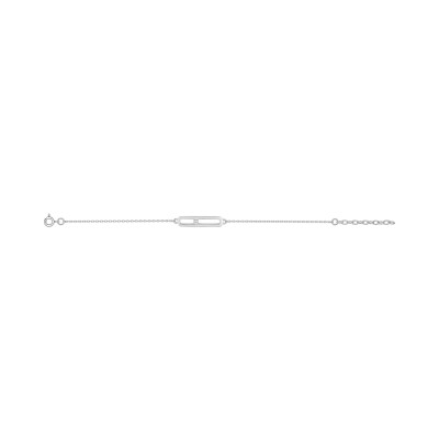 Bracelet en argent rhodié et oxyde de zirconium