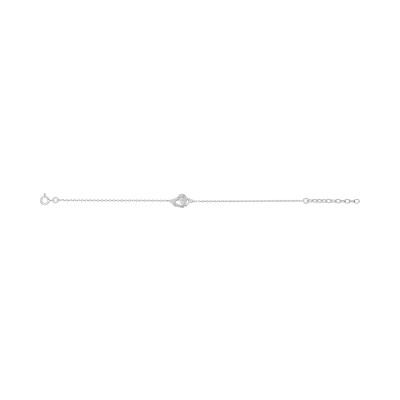 Bracelet en argent rhodié et oxyde de zirconium