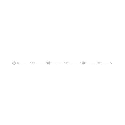 Bracelet en argent rhodié et oxyde de zirconium, taille 18cm