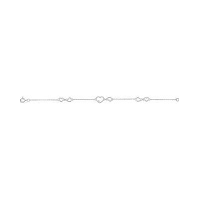 Bracelet en argent rhodié et oxyde de zirconium