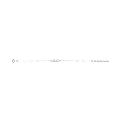 Bracelet en argent rhodié et oxyde de zirconium