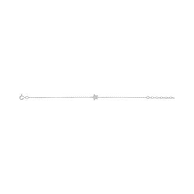 Bracelet en argent rhodié et oxyde de zirconium, taille 18cm