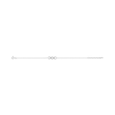 Bracelet en argent rhodié et oxyde de zirconium