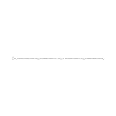Bracelet en argent rhodié et oxyde de zirconium
