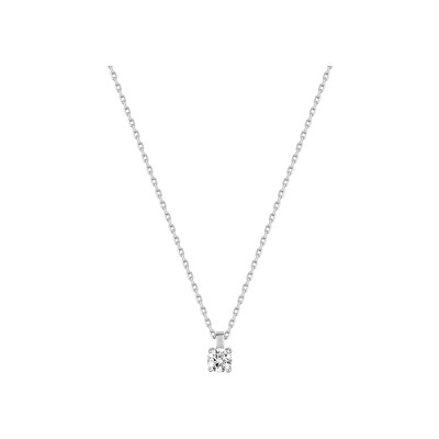 Collier en argent rhodié et oxyde de zirconium