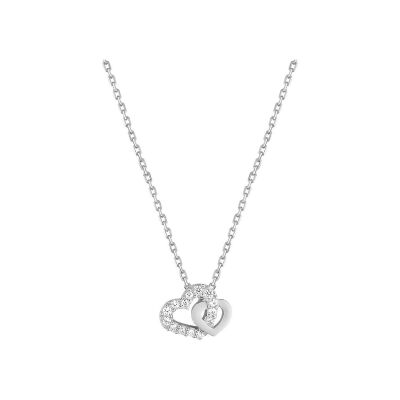 Collier en argent rhodié et oxyde de zirconium