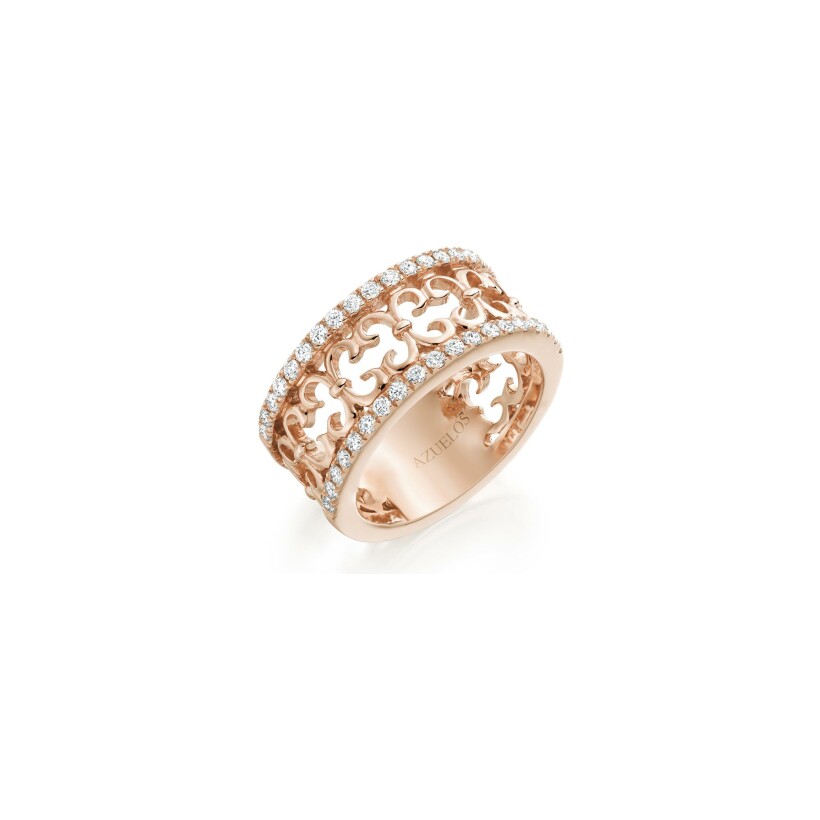 Asilah ring, pink gold and diamonds