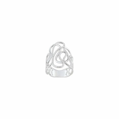 Bague en argent et oxydes de zirconium