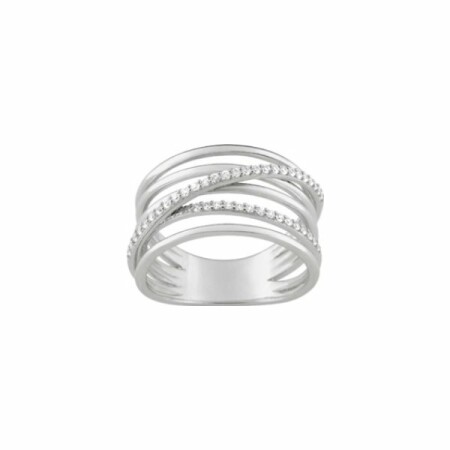 Bague en argent et oxyde de zirconium