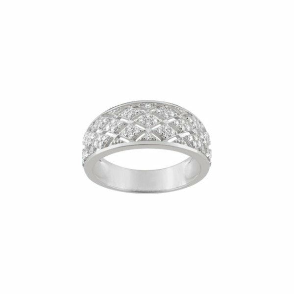 Bague en argent et oxyde de zirconium