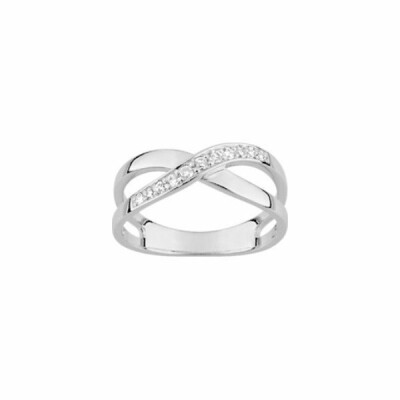 Bague en argent et oxyde de zirconium