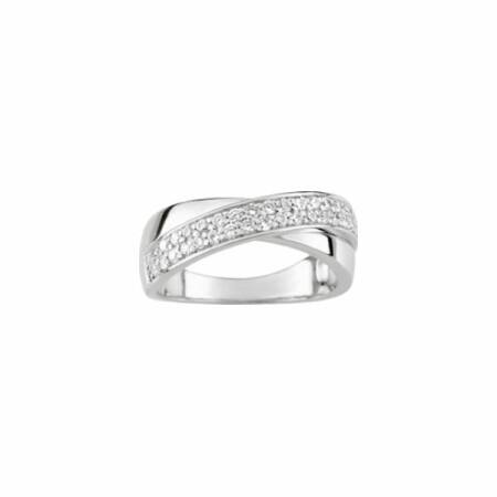 Bague en argent et oxyde de zirconium