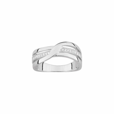 Bague en argent et oxyde de zirconium