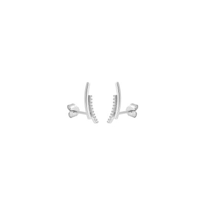 Boucles d'oreilles en argent et oxyde de zirconium