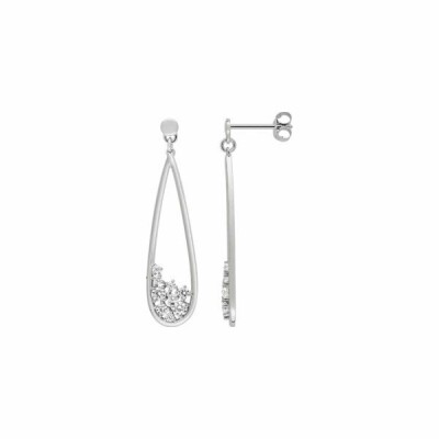 Boucles d'oreilles en argent et oxyde de zirconium