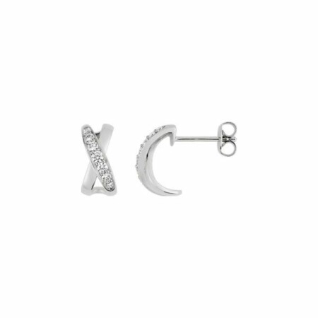 Boucles d'oreilles en argent et oxyde de zirconium