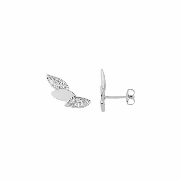 Boucles d'oreilles en argent et oxyde de zirconium