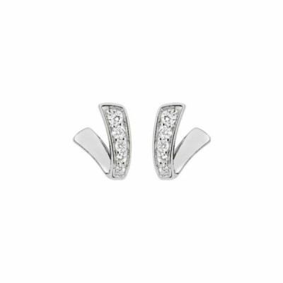 Boucles d'oreilles en argent et oxyde de zirconium