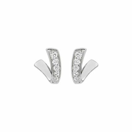 Boucles d'oreilles en argent et oxyde de zirconium