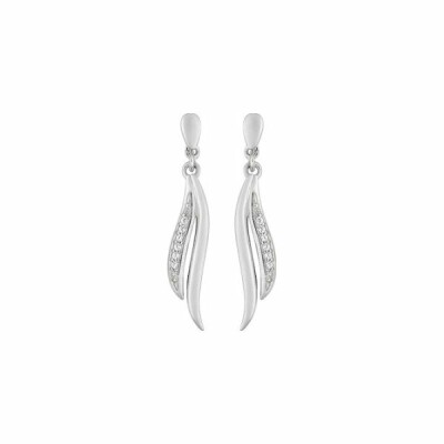 Boucles d'oreilles en argent et oxyde de zirconium